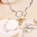 Fashion Creative Molecular Structure Pendant Necklace Jewelry Science ZNB