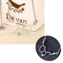 Fashion Creative Molecular Structure Pendant Necklace Jewelry Science ZNB
