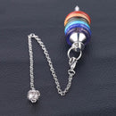 7 Chakra Stone Pendulum Prism Magic Wand Energy Reiki Healing Amulet New Hot