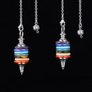 7 Chakra Stone Pendulum Prism Magic Wand Energy Reiki Healing Amulet New Hot