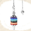 7 Chakra Stone Pendulum Prism Magic Wand Energy Reiki Healing Amulet New Hot