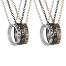 2 Sets Best Friend Forever Friendship 3-Piece Alloy Ring Pendant Necklace ert
