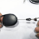 Retractable Stainless Steel Recoil Keyring Pull Ring Keychain Heavy Duty Steel