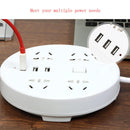 3 USB 2A Smart Fast Charging White Desktop Wall Removable Round Head Board PBJ