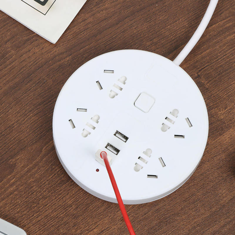 3 USB 2A Smart Fast Charging White Desktop Wall Removable Round Head Board PBJ