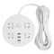 3 USB 2A Smart Fast Charging White Desktop Wall Removable Round Head Board PBJ