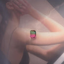 Multi-Color Non-natural 10x8mm Watermelon Tourmaline Emerald Jewelry Decor PFL