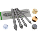4PC 4mm 6mm 8mm 10mm Carbide Alloy Drill Bit For Diamond Ceramic Glass Diamond D