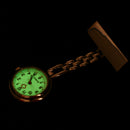 Women Men Clip-on Brooch Pendant Necklace Nurse Doctor Quartz Pocket Wat UQE