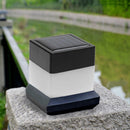 Solar Power Fence Post Cap Garden Yard LED Square Light White 50mm x 50 DSD