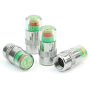 4PCS 36 PSI Car Tire Pressure Monitor Valve Stem Caps Sensor Indicator Eye FPA