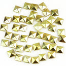 100pcs 12mm 4 Prongs Golden Metal Pyramid Spots Rivet Spike Studs For Ba ZED