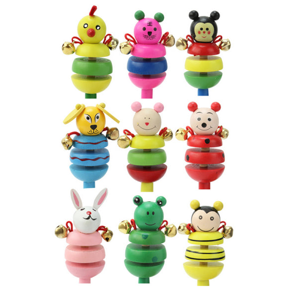 Creative Wooden Jingle Hand Bells Kids Toddler Baby Music Educational Toys RSR