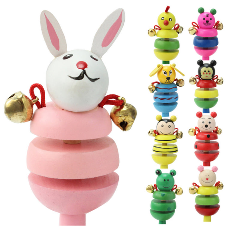 Creative Wooden Jingle Hand Bells Kids Toddler Baby Music Educational Toys RSR