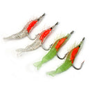 4 Pcs Silicone Simulation Noctilucent Soft Prawn Shrimp Fishing Lure H RBR