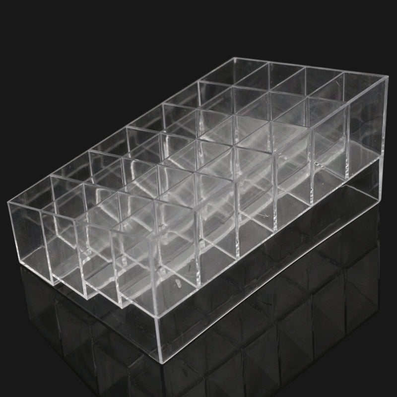 Clear 24 Lipstick Lip Gloss Makeup Cosmetic Stand Display Rack Organizer  NXB