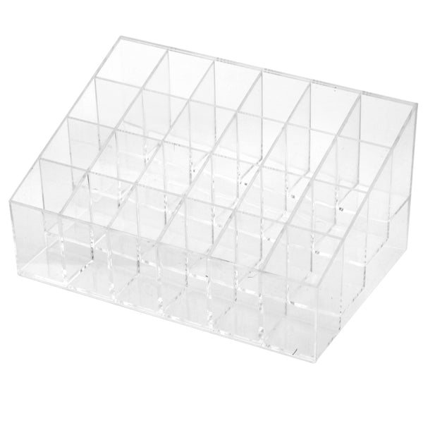 Clear 24 Lipstick Lip Gloss Makeup Cosmetic Stand Display Rack Organizer  NXB