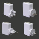 Portable AC 100-240V 4 USB Ports Wall AC Charger Adapter US/EU/AU/UK Plu NFE