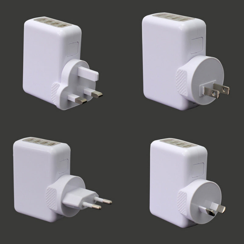 Portable AC 100-240V 4 USB Ports Wall AC Charger Adapter US/EU/AU/UK Plu NFE