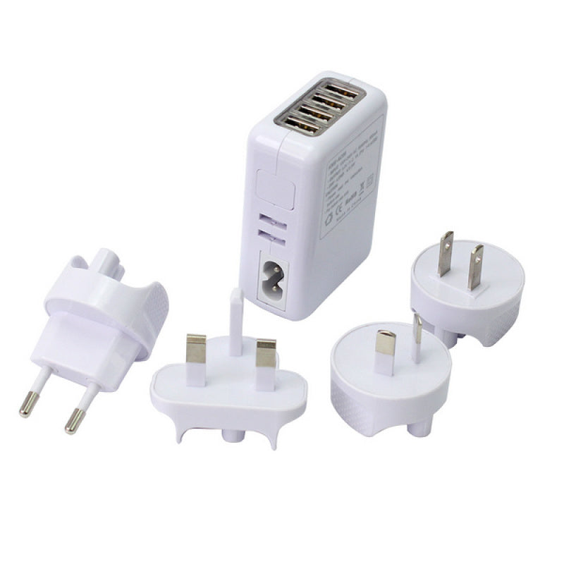 Portable AC 100-240V 4 USB Ports Wall AC Charger Adapter US/EU/AU/UK Plu NFE