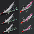 Hot 10x Creative Feather Hooks 7mm Lures Baits People Fishing Outdoor Accessory