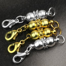 2Silver+2Gold Tone Strong Magnetic Necklace Exquisite Jewelry Clasps Buck SOL