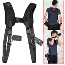 Dual Shoulder Quick Release Belt Sling Strap For 2 DSLR Camera Canon Nikon YVI