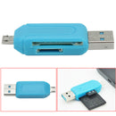USB 2.0+Micro USB OTG Adapter SD T-Flash Memory Card Reader for Smart  YUV