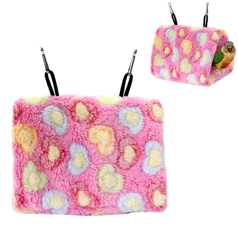 Hammock Hanging Bunk Bed Warm Cave Cage Tent Wool for Love Birds Canary Parrot 1