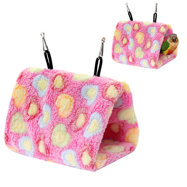 Hammock Hanging Bunk Bed Warm Cave Cage Tent Wool for Love Birds Canary Parrot 1