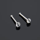 60X Tiny Surgical Steel Nose Studs Ring Clear-Rhinestone Jewellery
