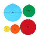 5pcs Silicone Suction Lids Food Cover for Pots Frying Pans Bowls Cups U MSR