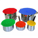 5pcs Silicone Suction Lids Food Cover for Pots Frying Pans Bowls Cups U MSR