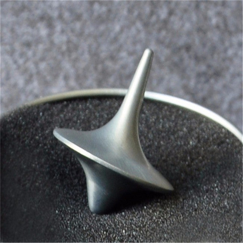 Mini Protable Stainless Steel Gyroscope Spinning Top Rotation Gyro + Dice +Plus