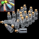 20 x Home Wedding Party Decor 5ml Clear Cork Tiny Glass Bottles Empty  JWR