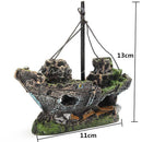 Aquarium Ornament Sunken Ship Wreck Fish Tank Cave Decoration 1 pc g g
