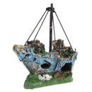 Aquarium Ornament Sunken Ship Wreck Fish Tank Cave Decoration 1 pc g g