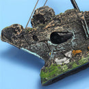 Aquarium Ornament Sunken Ship Wreck Fish Tank Cave Decoration 1 pc g g