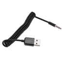 USB Male to 3.5mm Audio Stereo Headphone Jack Plug Spring Cable For MP3  KGL