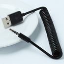 USB Male to 3.5mm Audio Stereo Headphone Jack Plug Spring Cable For MP3  KGL