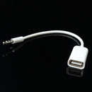 3.5mm Male AUX Audio Plug Jack To USB 2.0 Female Converter Cable Cords Ca RNP