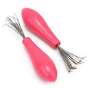 2x Metal Cleaning Hair Comb Brush Cleaner Remover Plastic Handle Embedded Tool