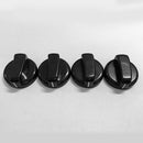 4 Pcs Black Kitchen Gas Stove Cooker Oven Control Rotary Switch Knobs P ZGE