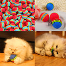 2 Pcs Pet Cat Supplies Kitten Soft Foam Rainbow Play Balls Activity Toys BEJ