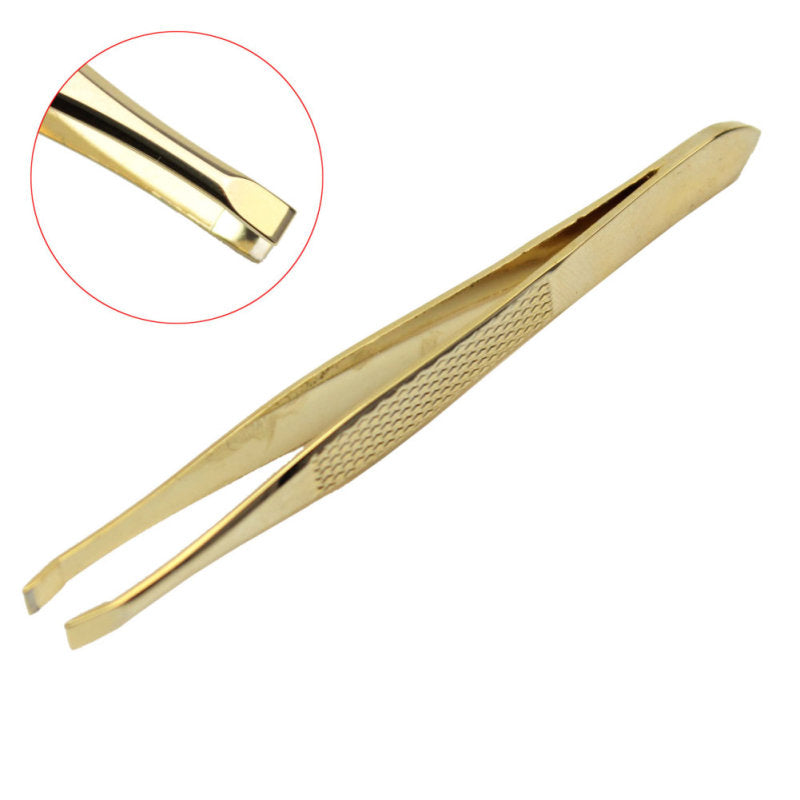 Stainless Steel Facial Hairs Removal Tweezer Beauty Eyebrow Shaping EWT
