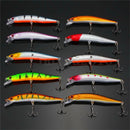 Lot 10 pcs Kinds of Fishing Lures Crankbaits Hook Minnow Baits Bait Tackle Crank