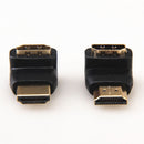 2 x Right Angle HDMI Cable Adapter Male to Female TV Connector 90/ 270  OQP WBS