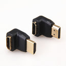 2 x Right Angle HDMI Cable Adapter Male to Female TV Connector 90/ 270  OQP WBS