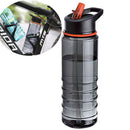 Flip Straw Drink Sports Water Plastic Bottle Running Cycling Hike BPA Free SPJ