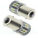 2Pcs White 1156 BA15S 1206 5W 50-SMD LED Car RV Turn Signal Light Lamp Bulbs